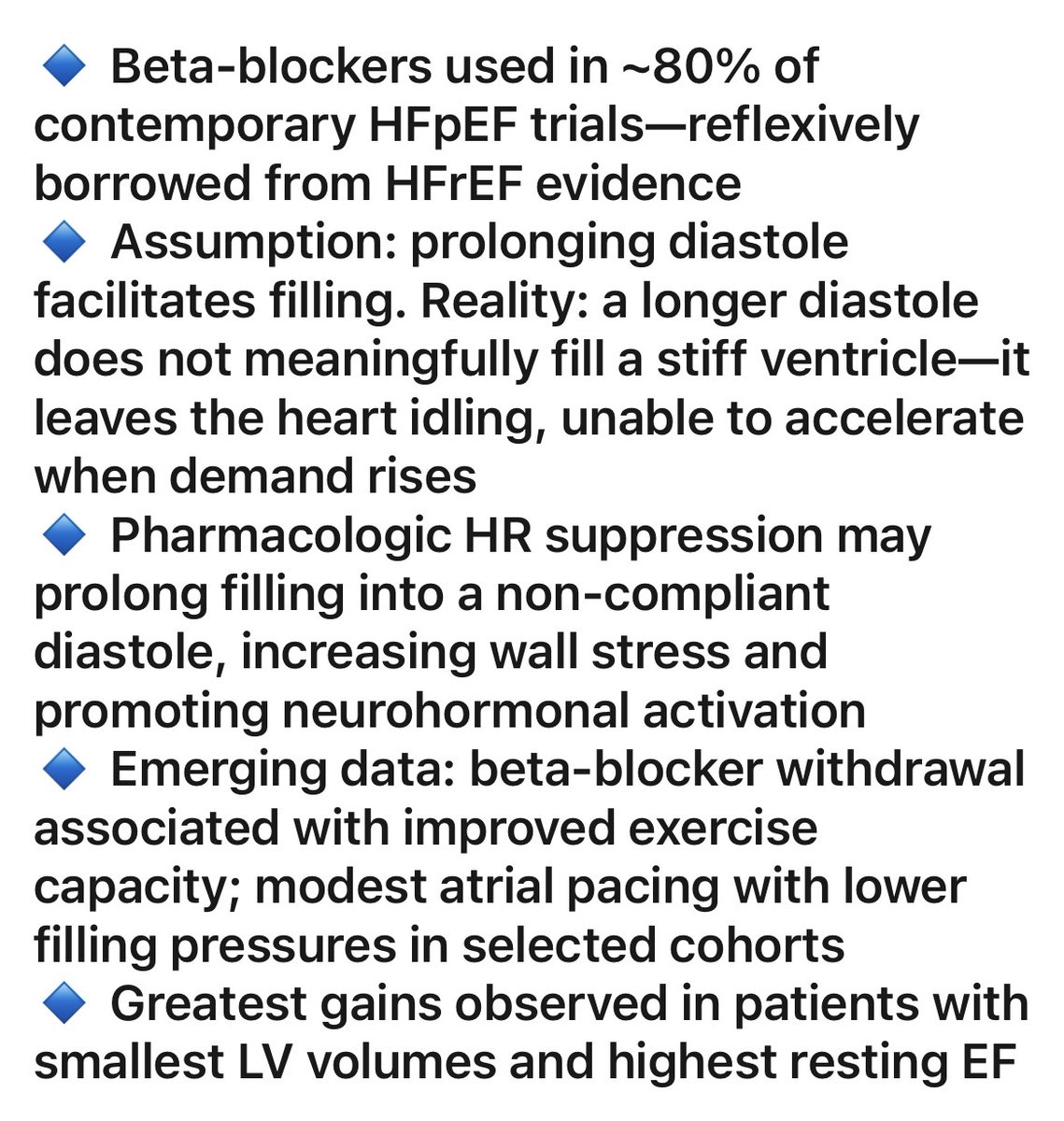 Owner_X429's tweet photo. ⚠️ The beta-blocker paradox in HFpEF https://t.co/bUC4qadsgm