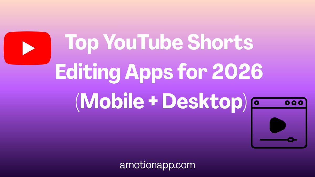 amotionapp's tweet photo. Editing YouTube Shorts in 2026? 🎬 Check the best apps for mobile &amp; desktop! CapCut, Alight Motion &amp; more.
https://t.co/wRIgcTAExZ

#YouTubeShorts  #VideoEditingApps #ContentCreator https://t.co/YTEQ42ZEOF