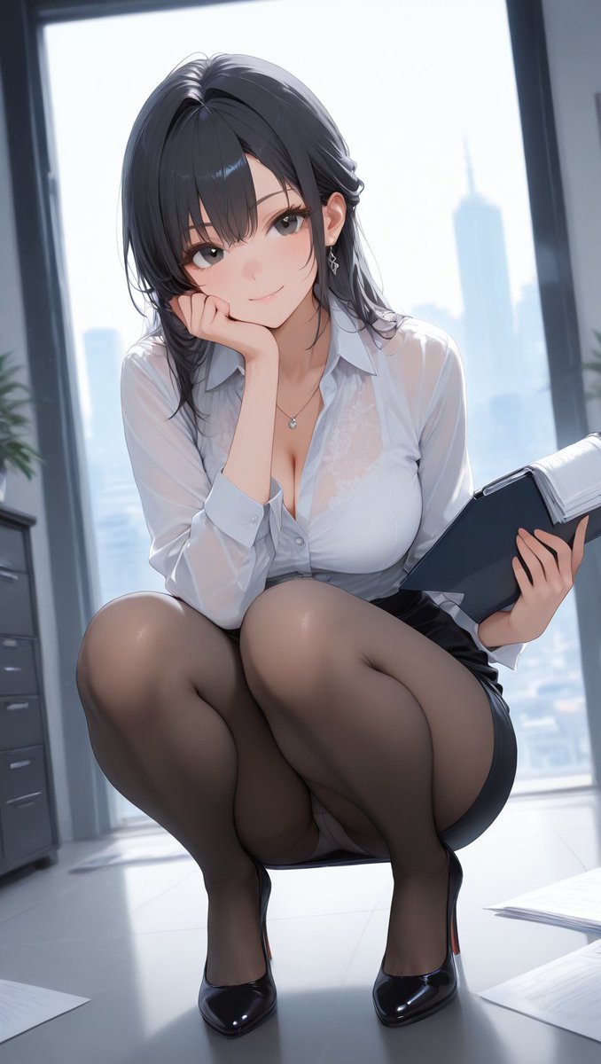 amakkoro's tweet image. 書類を取るの手伝いますか？

Original SFW illustration. From my novel. No nudity.
#AIイラスト #AIart #SFW