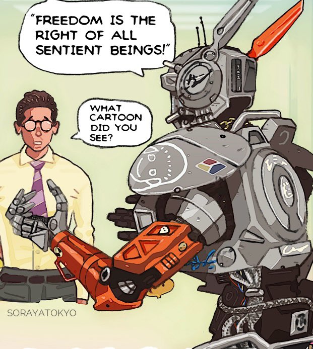 sorayatokyo's tweet image. An old fan art of Chappie by SORAYA