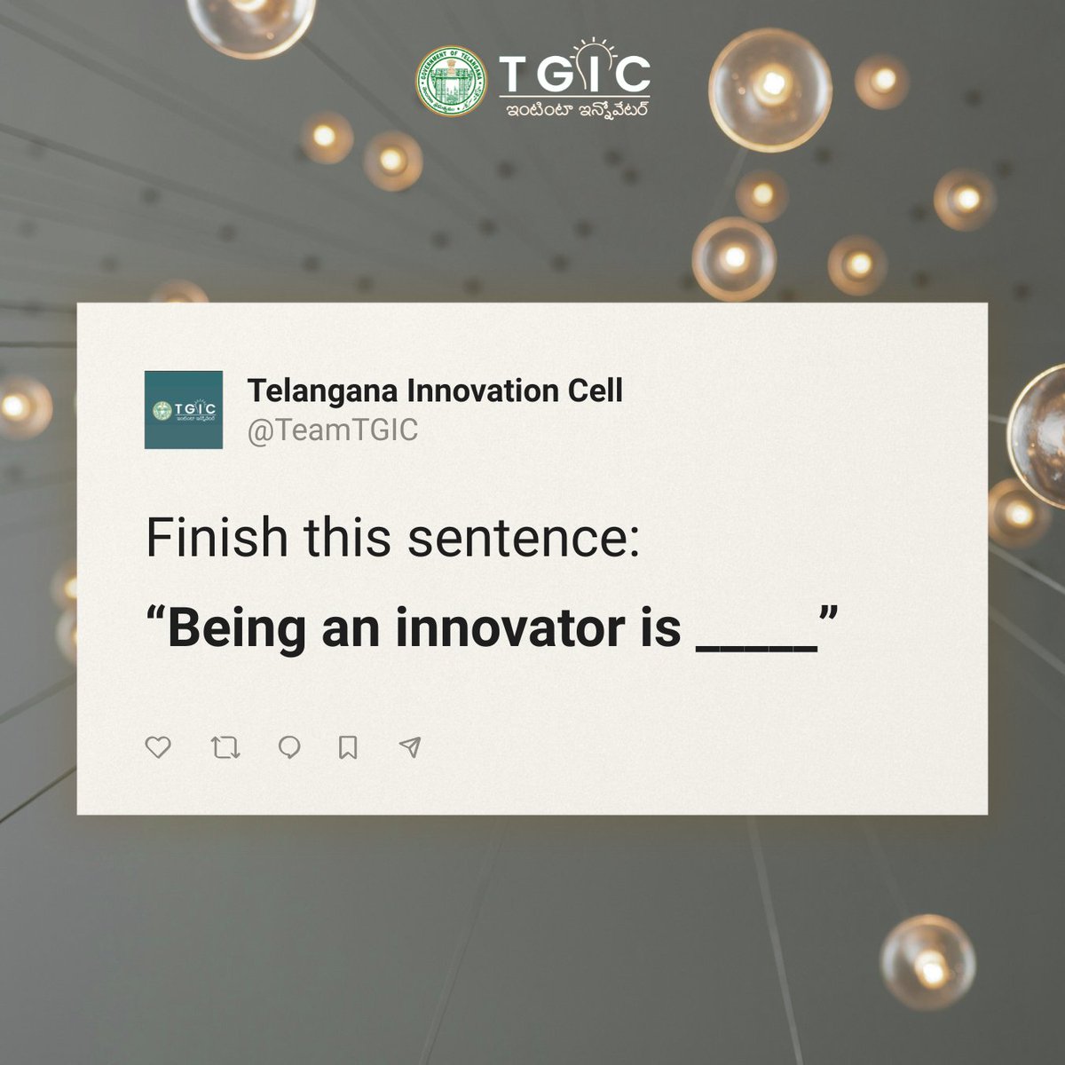 teamTGIC's tweet image. One word. Infinite possibilities. 🚀

At @teamTGIC, we see innovation as a journey, not just a destination. But we want to hear from the builders themselves.

Please complete the sentence below as per your understanding. 🌍💡

@merajismeraj

#InnovatorMindset #ProblemSolvers