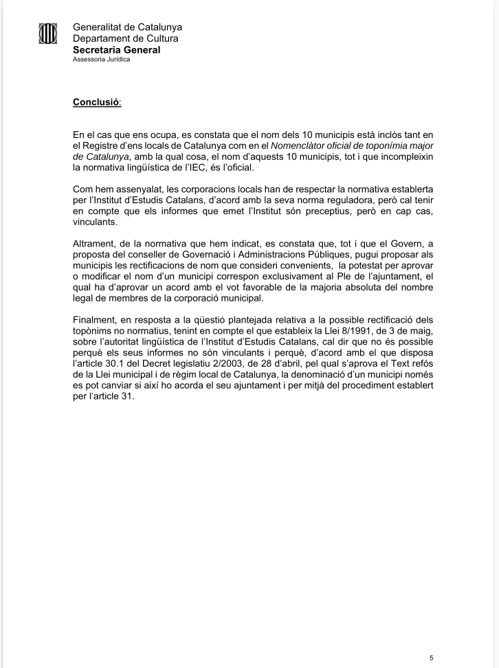 ⚠️ MOLT GREU! La <a href="/gencat/">Generalitat de Catalunya</a> governada per <a href="/Esquerra_ERC/">Esquerra Republicana</a> va falsejar el 2023 un informe jurídic per evitar fer complir la Llei de Política Lingüística als ajuntaments que rebutgen fer-ho. Els <a href="/socialistes_cat/">Socialistes PSC/❤</a> mantenen el mateix informe fals.
Detalls: cabassers.org/2024/12/20/els…
