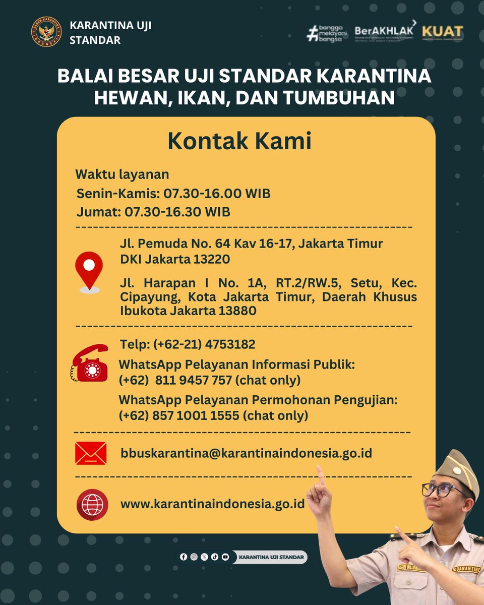 Karantina Uji Standar menegaskan kesiapan laboratoriumnya dalam mendukung deteksi dini dan mitigasi Virus Nipah (NiV) melalui metode RT-qPCR yang telah dikembangkan, divalidasi, dan diuji sesuai SNI ISO/IEC 17025:2017. 

#karantinaujistandar
#waspadanipah
#labkarantina