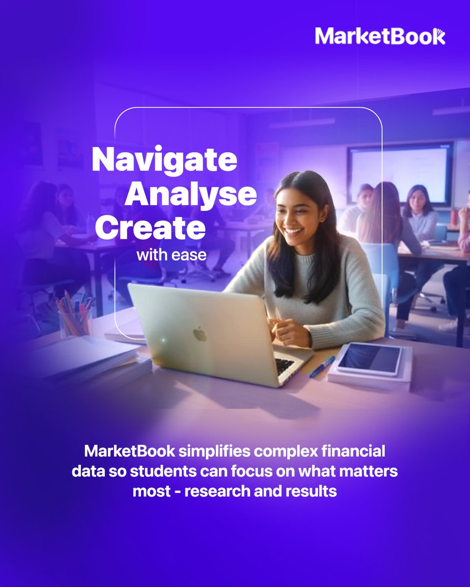 Tickermarket's tweet image. Researching markets doesn’t have to feel intimidating. #MarketBook’s user-friendly #interface helps #students explore, analyse, and apply real #marketdata effortlessly.