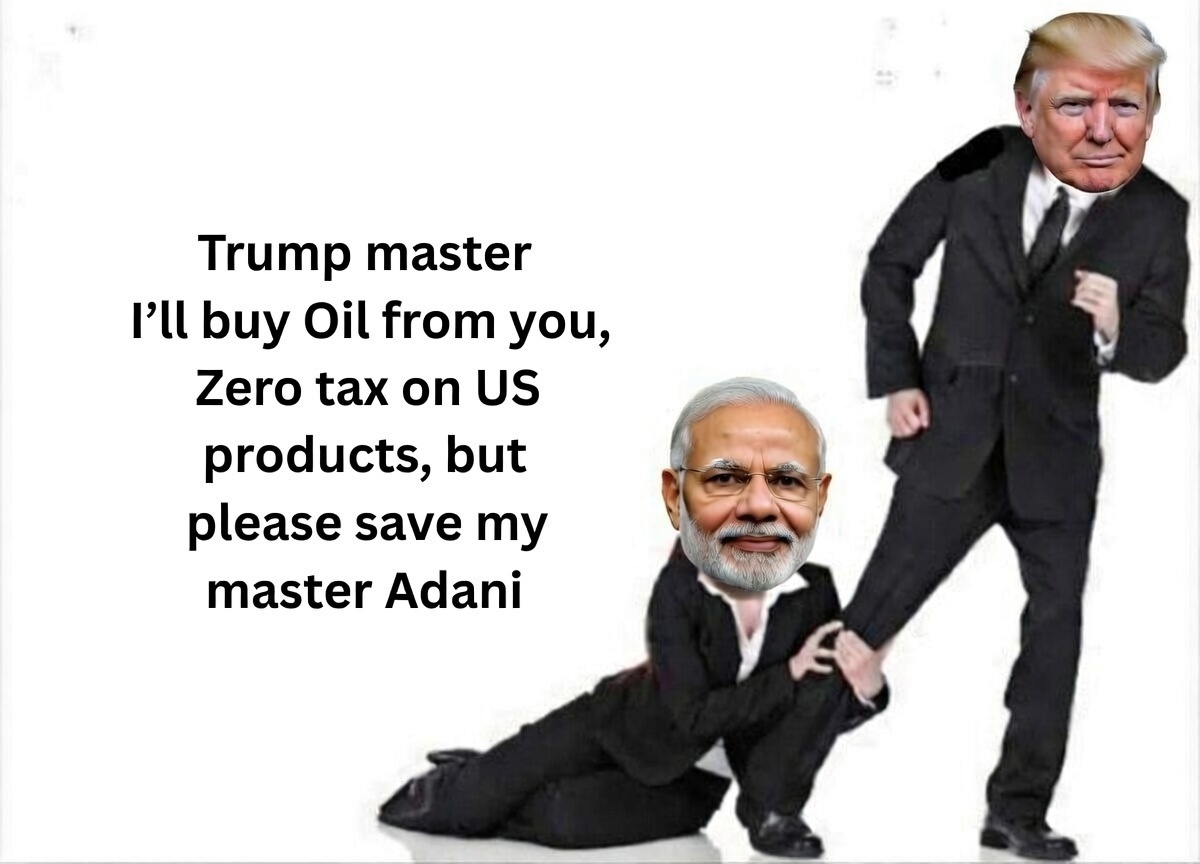 ITSCK47's tweet photo. India and the US trade deal explained in simple pic. 

#indiaustradedeal #Trump #Adani nda mps https://t.co/0IRyIBNyOH
