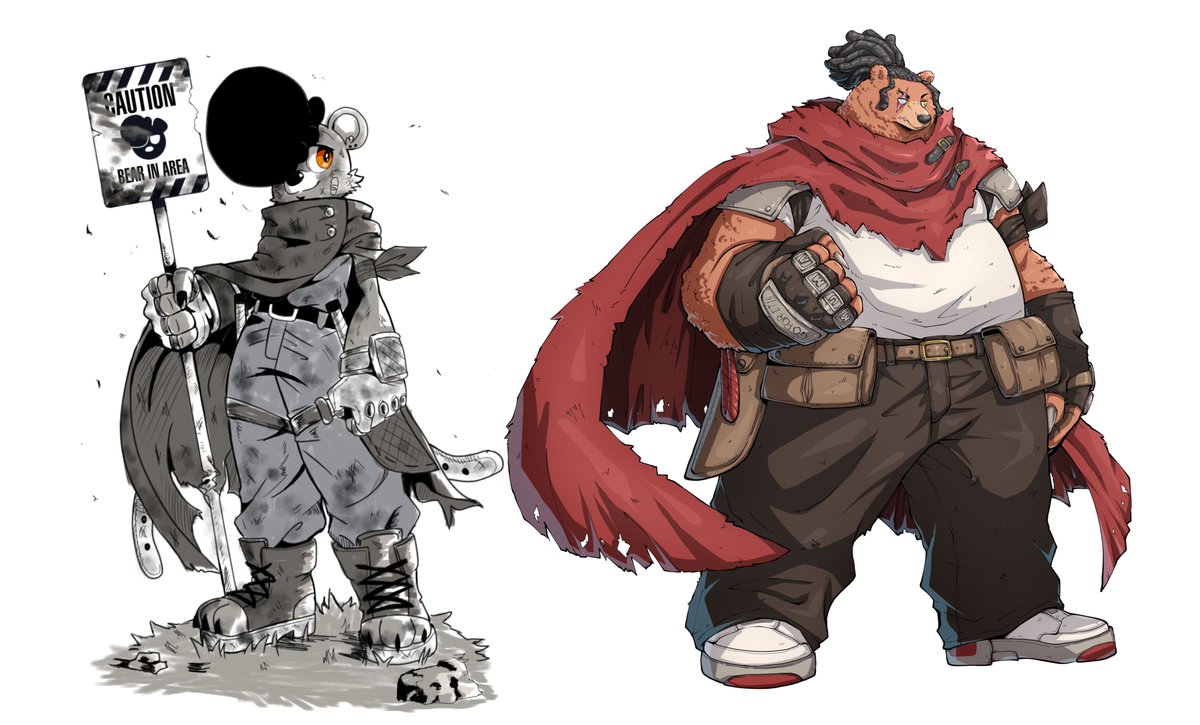 kumaページ Kuma's very first design vs his recent