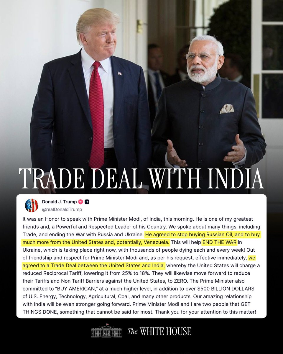 SThreadstar's tweet photo. This is scary. If U.S. agricultural products are dumped into the Indian market, our farmers will suffer huge losses. 🇮🇳🌾
U.S. agriculture is heavily subsidized.
Over the past 6–7 months, dairy prices have risen and Indian farmers are finally benefiting.
#indiaustradedeal https://t.co/fo4vrwxxYI