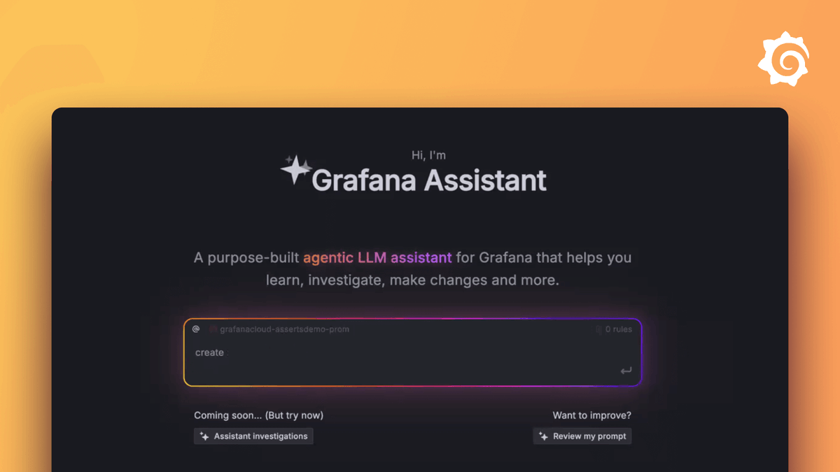 📢2/12（木）無料日本語ウェビナー開催
「Grafana Assistant入門」

「このダッシュボード、直せる人いますか？」
PromQLを書ける人に作業が集中するクエリ属人化——多くの現場で起きている問題です。

Grafana Assistantは、この構造を変える
コンテキスト認識型AIエージェント。