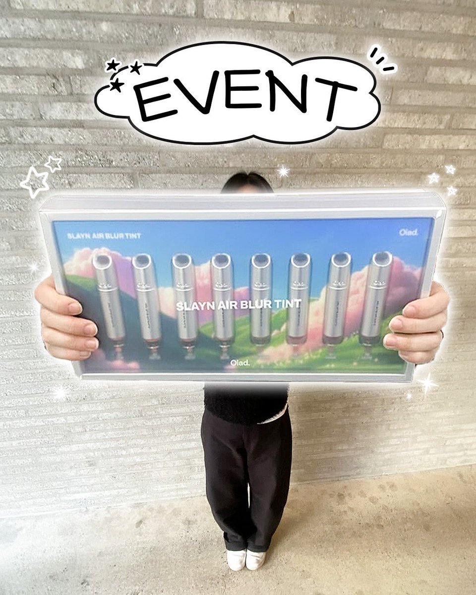 지기야 지기야🎶 왜요 쌤 왜요 쌤🎵
신제품 에어 블러 틴트 런칭을 맞아 지기가 준비한 선물!🎁
블러 틴트 전색상으로 🔥화끈하게🔥 가져왔습니다

RT해주신 분들 중 총 5분 추첨해서 드릴게요 🩷

이벤트 참여 방식: RT
이벤트 기간: 2/3 ~ 2/8일
당첨자 발표: 2/10일