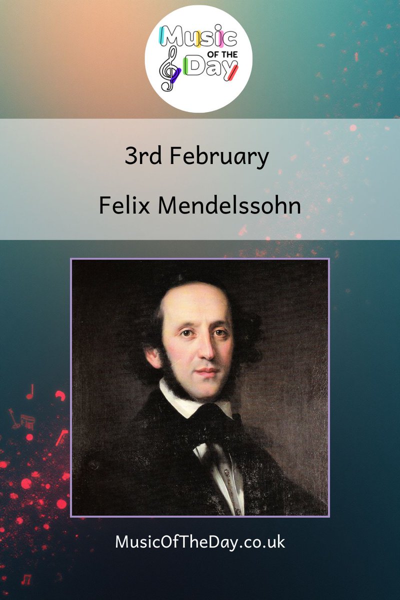 🎼 #ComposerOfTheDay: 3 Feb
Felix Mendelssohn (1809–1847) – German Romantic composer known for lyricism and clarity. The Adagio from his Scottish Symphony is reflective, atmospheric &amp; deeply expressive.

🎧 Listen: Symphony No. 3 – Adagio
👉 buff.ly/nJz6EeT

#Mendelssohn