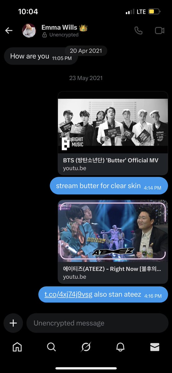 btsensorium's tweet image. i found this in my old dms with a spammer😭