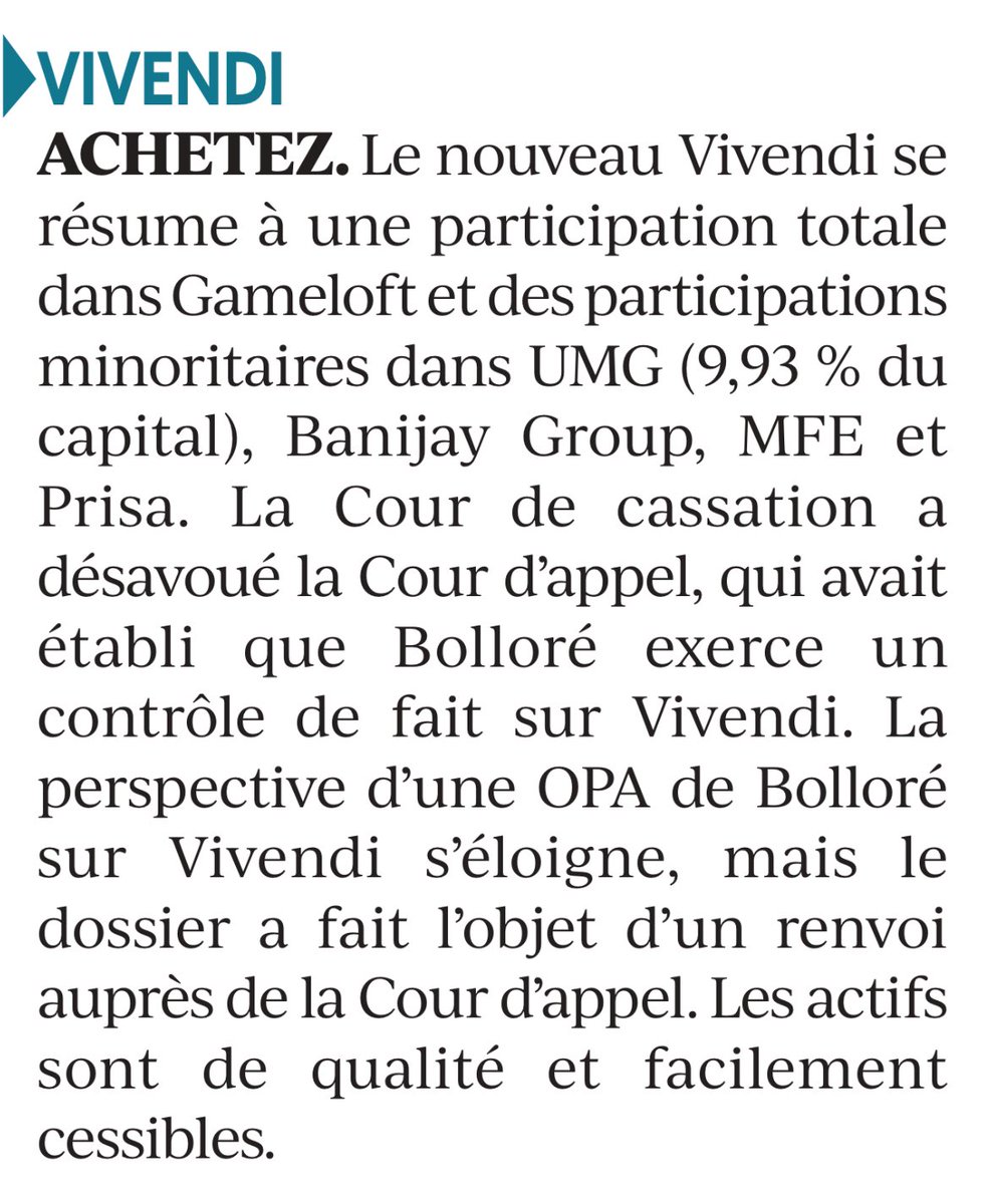 Actions Bolloré & Vivendi tweet media