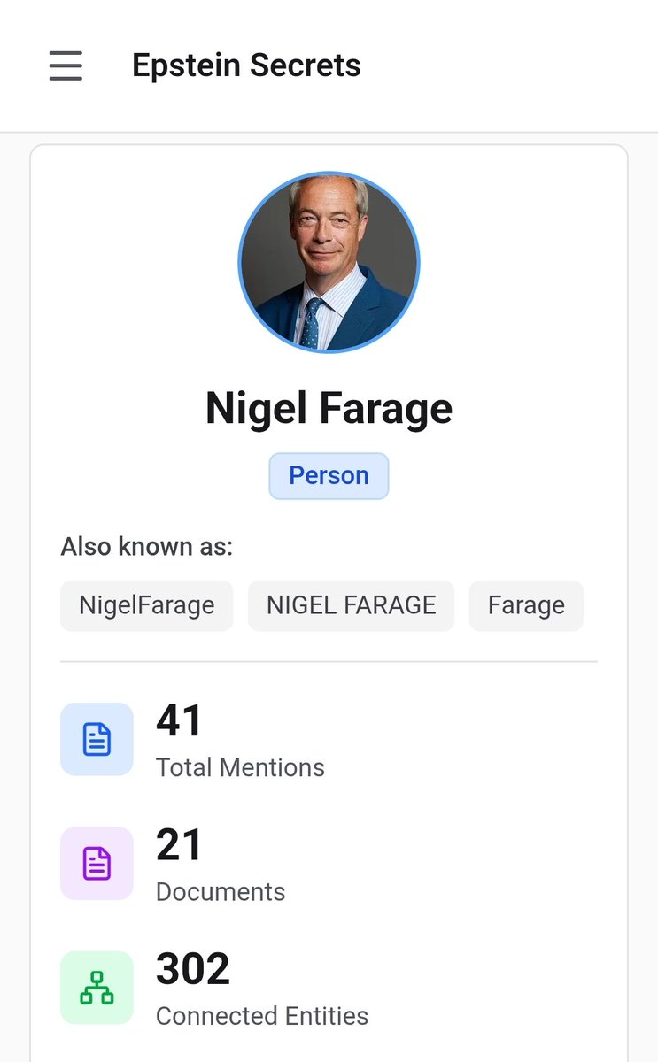 narindertweets's tweet image. The media are gunning for Mandelson (rightfully) but Today's question is - 
Why are MSM protecting Nigel Farage who is mentioned FORTY 43 times and counting 

£895,000 house paid for cash.
Nathan Gill
Russian bribes 
32 former pupils say he's a racist bully 
Epstein Files 43…