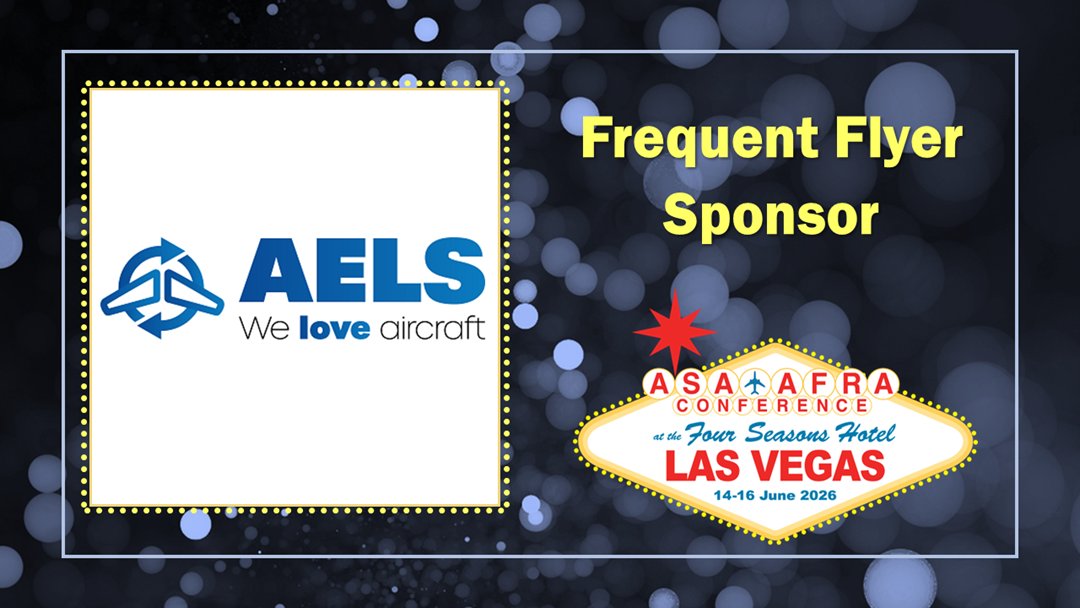 aviationsupp's tweet image. Excited to welcome AELS back as a #FrequentFlyer Sponsor for #ASAAFRA2026! 🌍✈️ Thanks for your commitment to sustainable aviation! #AFRAMember #BMPAccredited #ASAMember #ASA100 #SustainableDisassembly