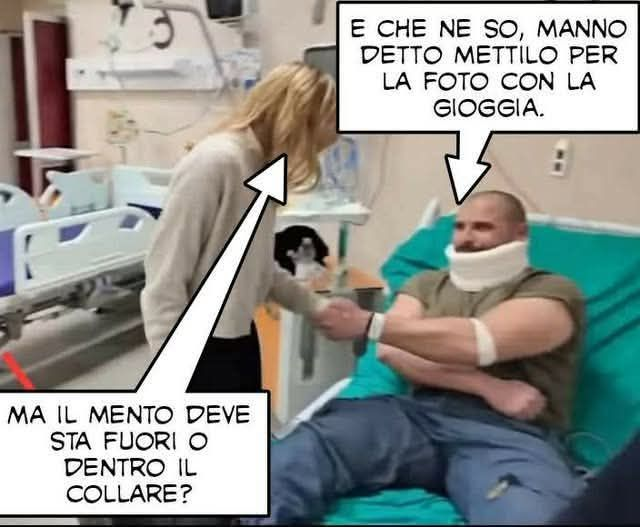 serebellardinel's tweet photo. Sembrerebbe averlo intuito pure #Meloni che era una cagata pazzesca quella dello scaldacollo (#collare) al poliziotto non pestato, ma è arrivata troppo tardi!😉 https://t.co/lxIuAp7Y4c