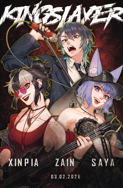 The time has come ... No need to wait anymore 👑⚔️🎸

【Cover】KINGSLAYER / Covered by ZAIN, XINPIA, SAYA : bili.im/O73KJju

มาโยกๆ หัวไปพร้อมๆ กับพวกเรานะคะ! 🤘🔥 #VTuberTH