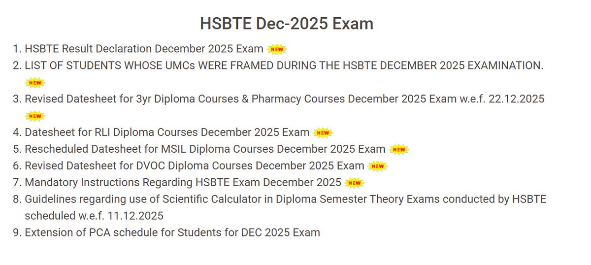 HSBTE Diploma Result 2025 Released for 1st to 6th Semesters  Result 

#HSBTE #result #OnlineResultPortal #diplomaResult

onlineresultportal.com/result/hsbte-d…