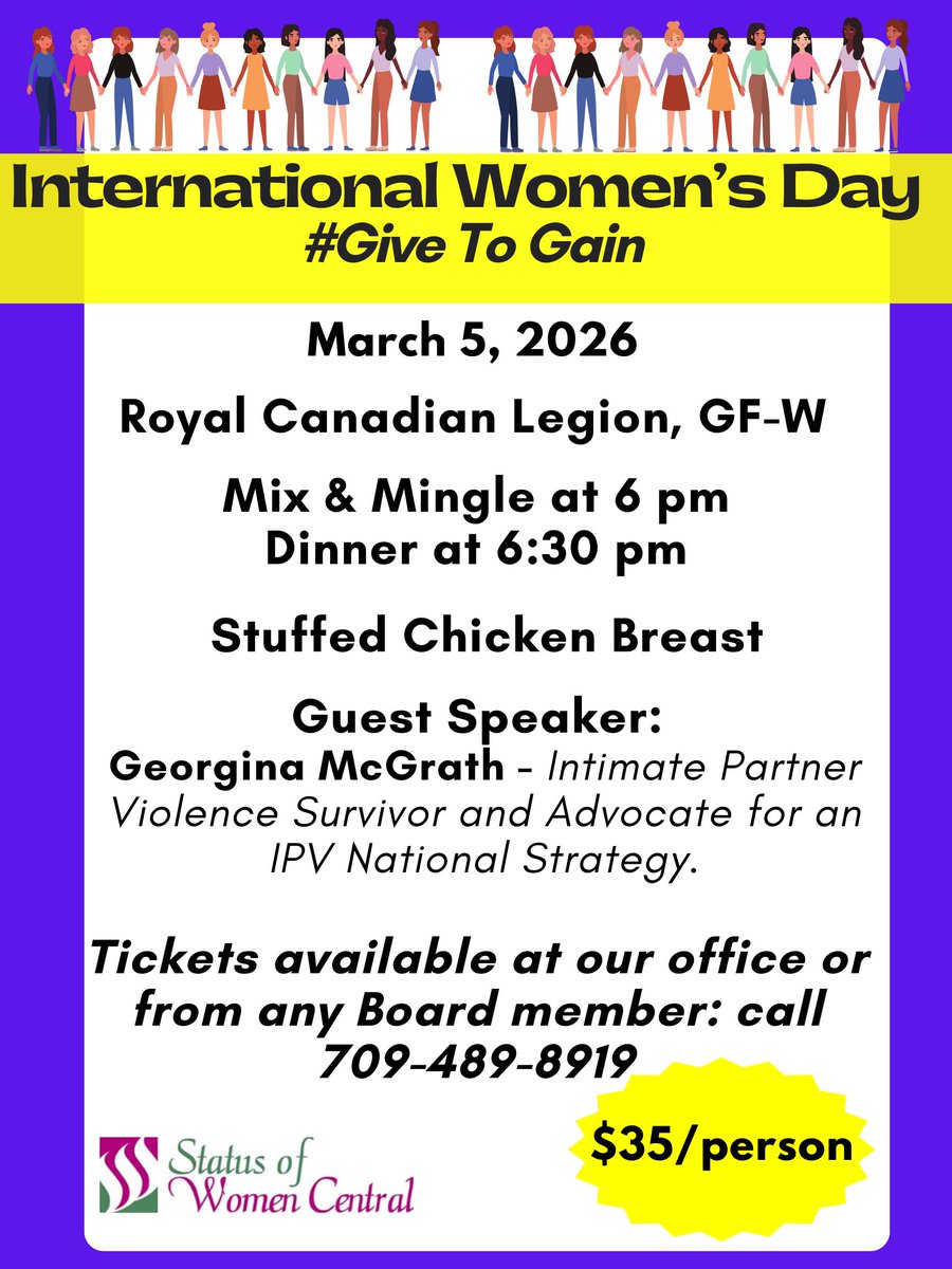 Status of Women Central NL tweet media