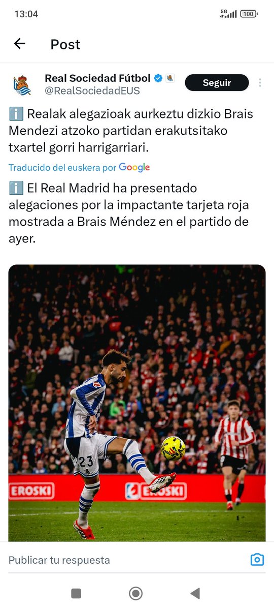 jacoborba's tweet photo. @RealSociedadEUS Soy gallego y no entiendo el euskera, pero ésta traducción es surrealista..no? https://t.co/8UEWjfioBk