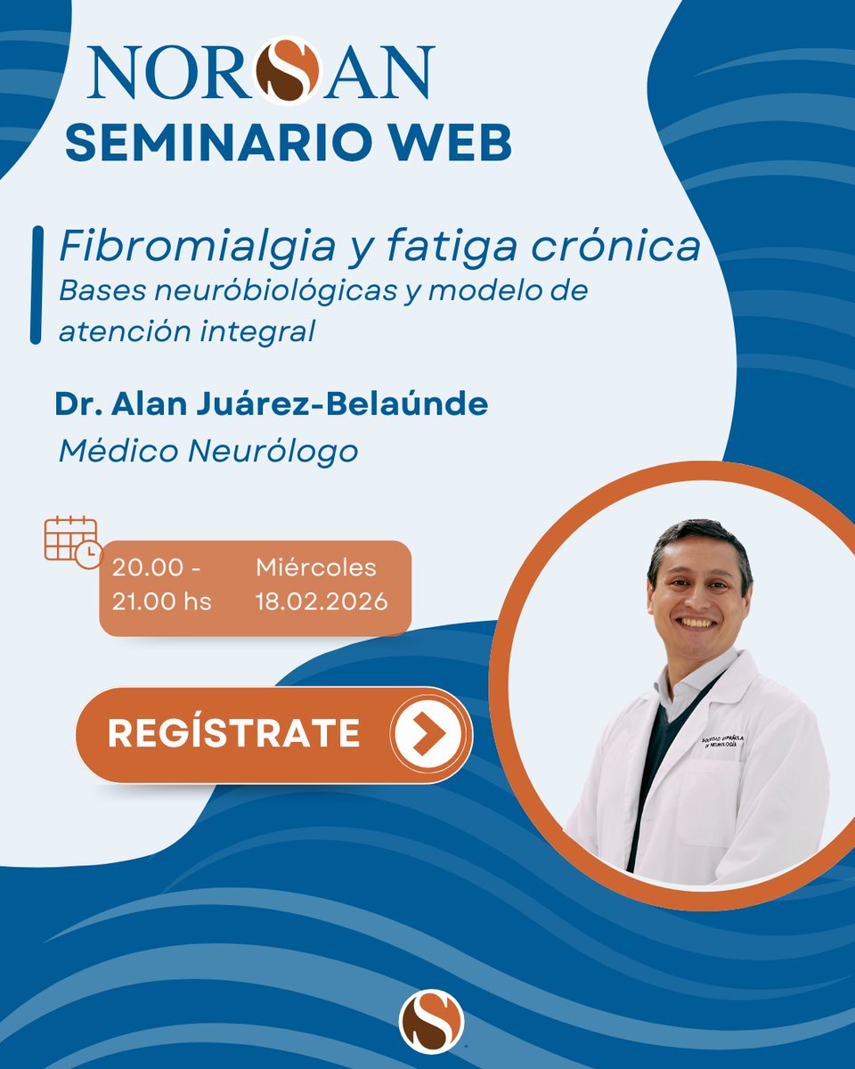 alanluisjb's tweet photo. Encantado de participar en los seminarios NORSAN con la charla que daré acerca de la fibromialgia y la fatiga crónica el 18/02 (20:00 horas)

Pueden conectarse con el registro previo a través de la siguiente página web: https://t.co/sb42O5KGqw

¡Nos vemos pronto! https://t.co/Kh77KRUbRA