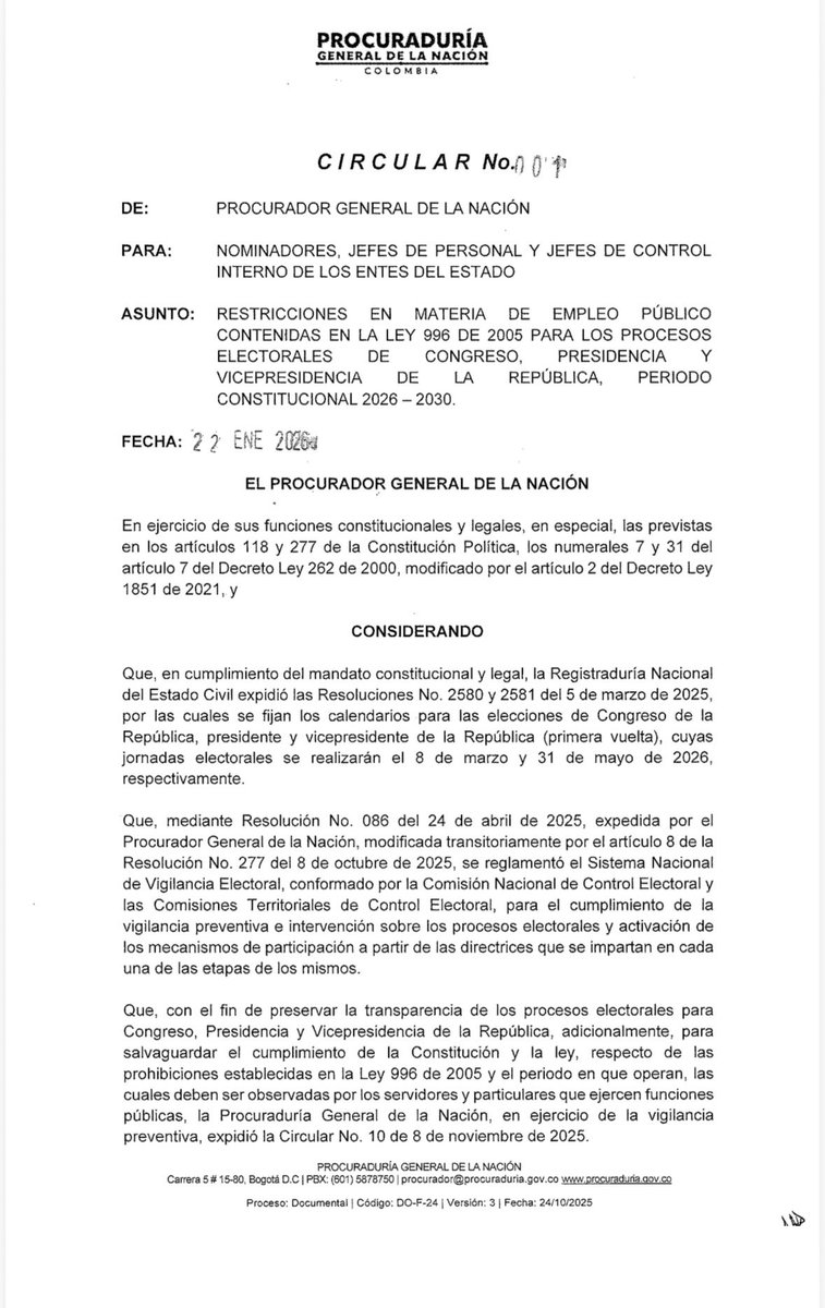 cabogadosa1's tweet photo. 📌Circular 001 de la PGN: Restricciones en materia laboral en ley de garantías

https://t.co/dMEE5DOjm2 https://t.co/ezmi7Lkxu7