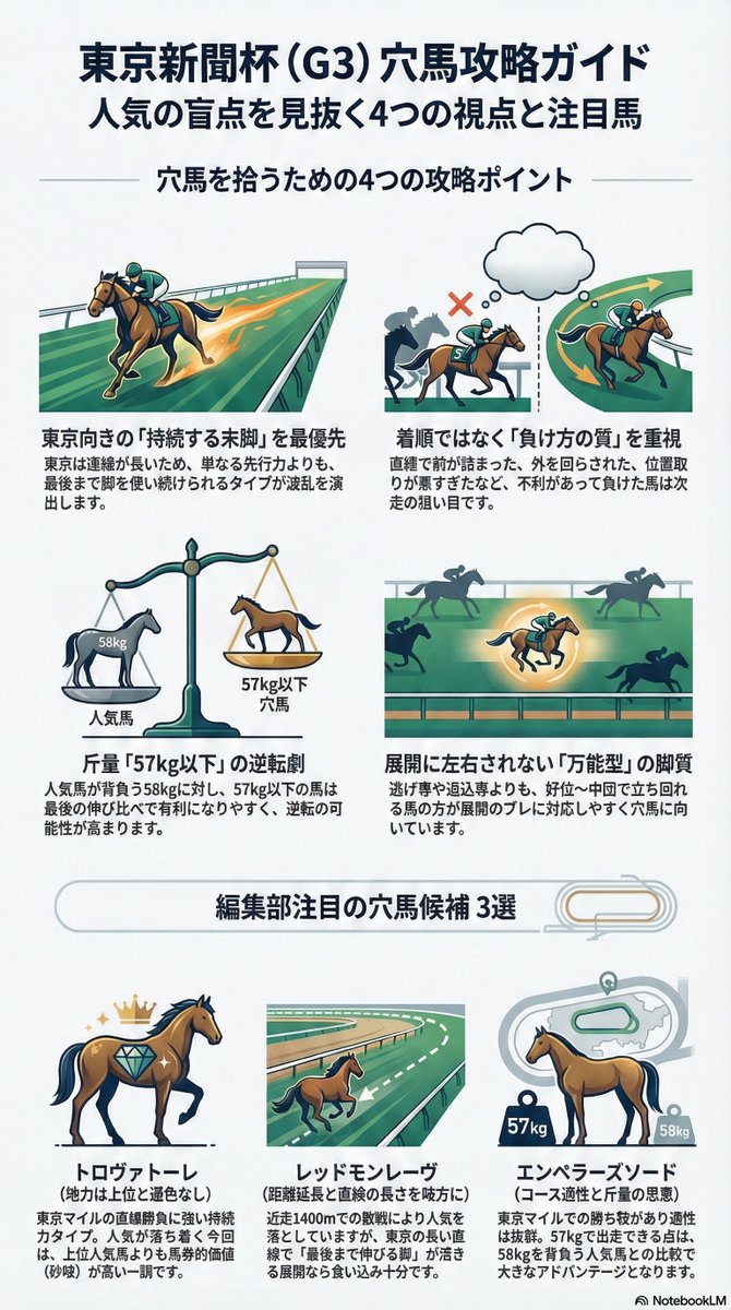 zikuumakun's tweet photo. \東京新聞杯  徹底攻略/

東京新聞杯の攻略ポイントをわかりやすく4枚の画像にまとめました🏇

#東京新聞杯 #東京新聞杯予想 https://t.co/vzssAPW4q9