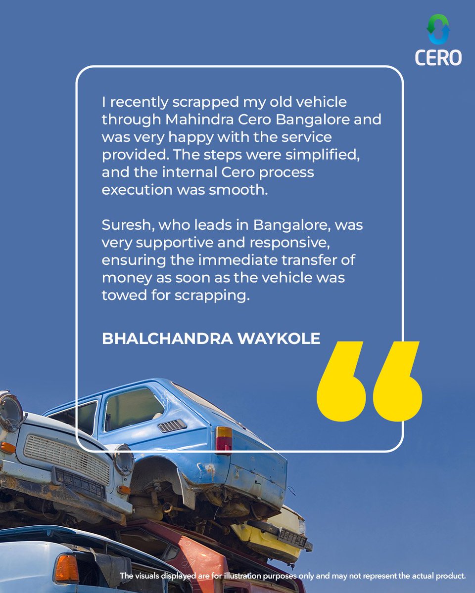 At Cero Recycling, we strive to make vehicle recycling simple, smooth, and efficient.

Our team is committed to providing prompt support, ensuring a seamless experience for every customer, from scrapping to payment.

#CeroRecycling #CustomerTestimonial #ELV #Testimonial