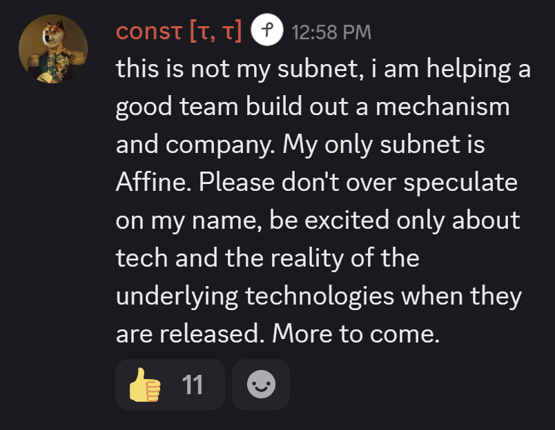 tseutseutao's tweet photo. $TAO #SN28 - The nuance in my last tweet was therefore necessary. It is not Const's subnet, but it does help this new team to implement its code and mechanisms.
Now everything is clear.
Subnets are wild.
Looking forward to learning more about this team! https://t.co/4tYySZv5lj