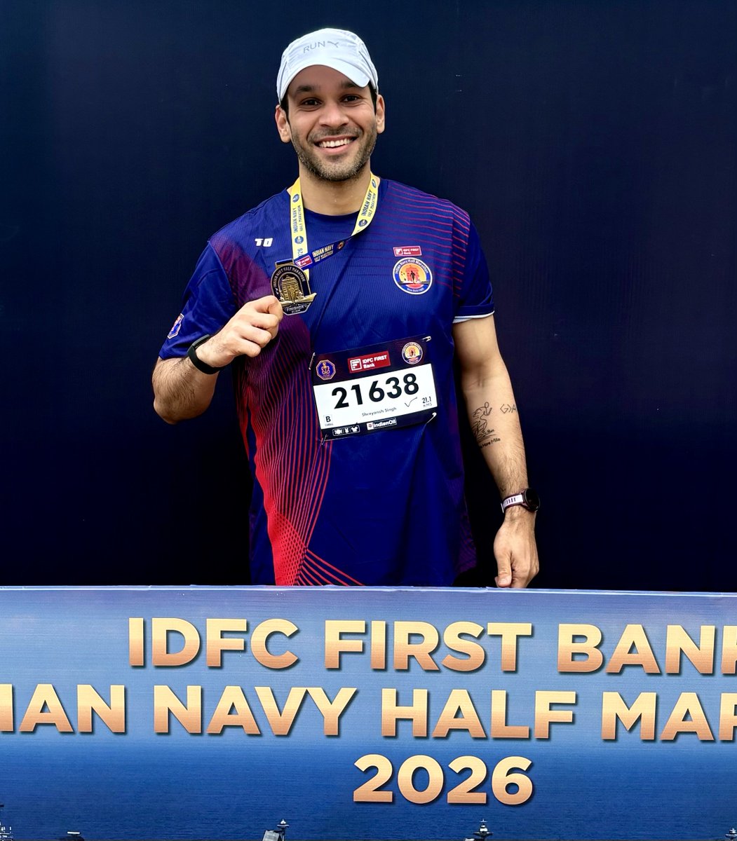 shreyanshsingh_'s tweet photo. Chilly February morning in Delhi and running the #IndianNavyHalfMarathon
Smoothly organized by @indiannavy and a great experience from start to finish.
#INHM https://t.co/RGneUhQUeF