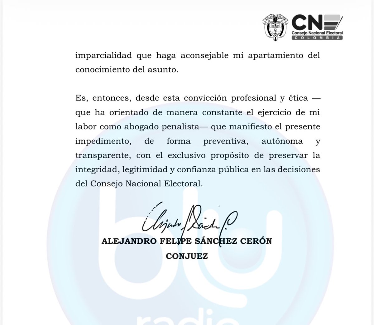 Atención: Se enreda la definición sobre si <a href="/IvanCepedaCast/">Iván Cepeda Castro</a> puede o no participar en la consulta del 8 de marzo. Es inminente la necesidad de nombrar conjueces para decidir si se acepta o no el impedimento del conjuez <a href="/alfesac/">Alejandro Sánchez</a> por haber sido abogado del expresidente