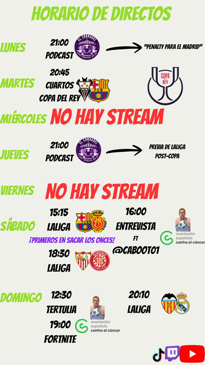 En Albacete se ganó una batalla frente al Real Madrid, pero no la guerra. Hoy, tienen otra frente al FC Barcelona.
Estaré en directo narrando los cuartos de final de la Copa del Rey y el jueves tendremos la tertulia analizando la jornada 23 de LALIGA.

Este Sábado estaré en