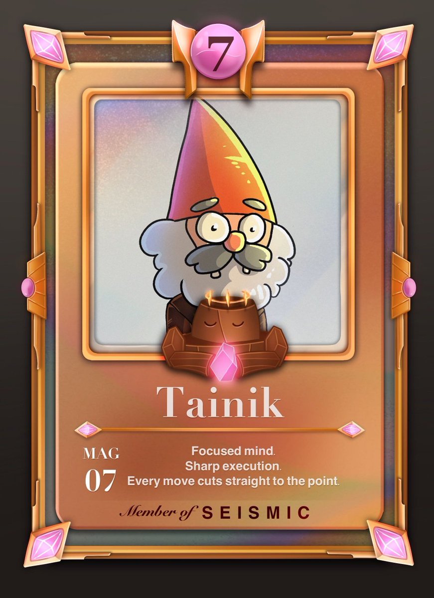 Always amazed by the energy and resourcefulness of the <a href="/SeismicSys/">Seismic</a> community — you guys are built different! 🔥
​Stopping by to flex my new card today. Looking sharp! ✨
​Huge shoutout to <a href="/Pein1911/">Pein ♦️</a> for the hookup! 🤝