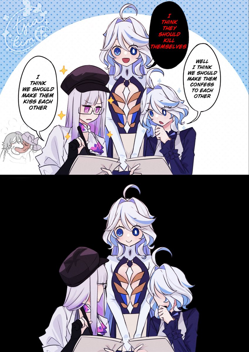 _mamaprofennn's tweet image. Creative Differences 🎭
#HonkaiStarRail #Nihilux #Genshin #Furina