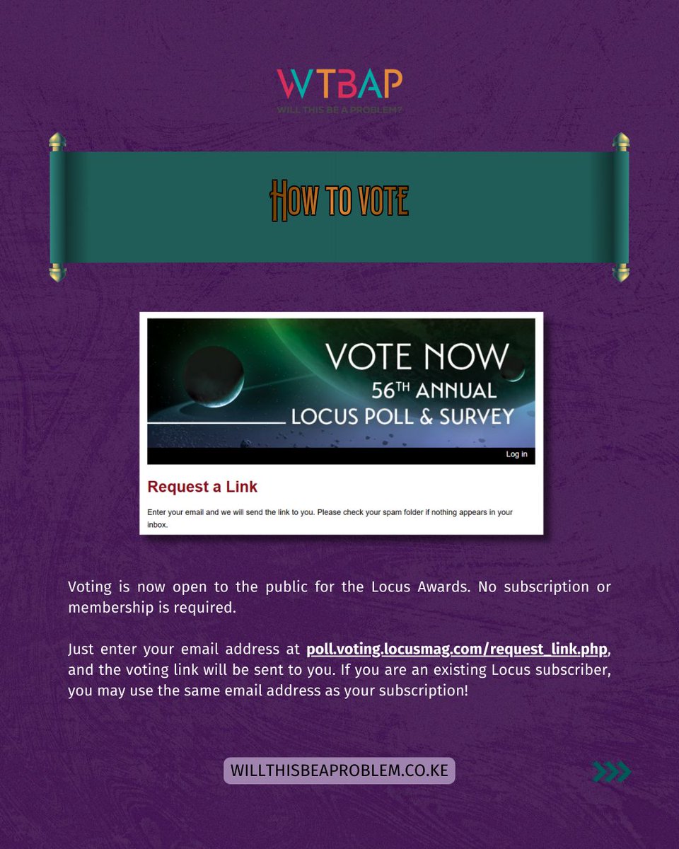 _WTBAP's tweet photo. Did you enjoy any of our stories? We’d really appreciate your support. Voting is open to the public for the Locus Awards, which will be held on May 30th. See details on how to cast your vote in the 2025 Poll and Survey. 

🔗 https://t.co/W0B8jktfvP https://t.co/bhU9yHXj48