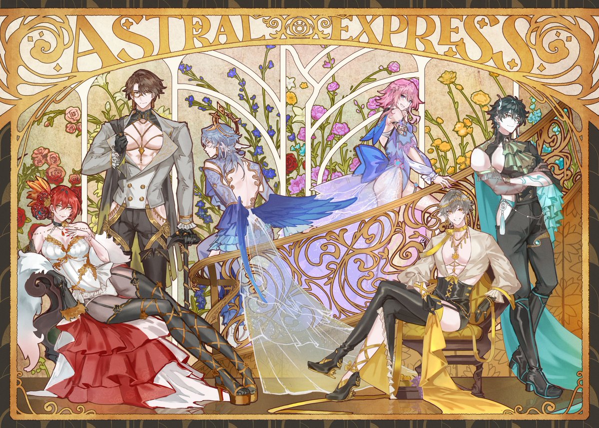 1rinchii's tweet image. Astral Express Pin-up family photo 📸📸📸

leftover sales for the penacony fashion zine reverie is up! ⤵️⤵️⤵️
