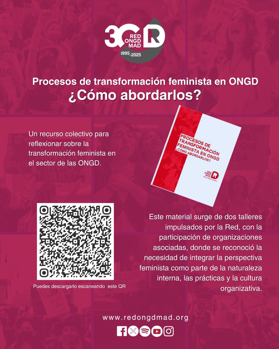 redongdmadrid's tweet photo. 👉Repensar las #ONGD desde una mirada feminista también es una tarea colectiva.
Compartimos un recurso nacido de talleres participativos en la Red para avanzar hacia organizaciones coherentes, justas y transformadoras
🔗https://t.co/qij6L9Ay9s
#RedONGDMadrid  #CulturaOrganizativa https://t.co/2kgPavuFbk