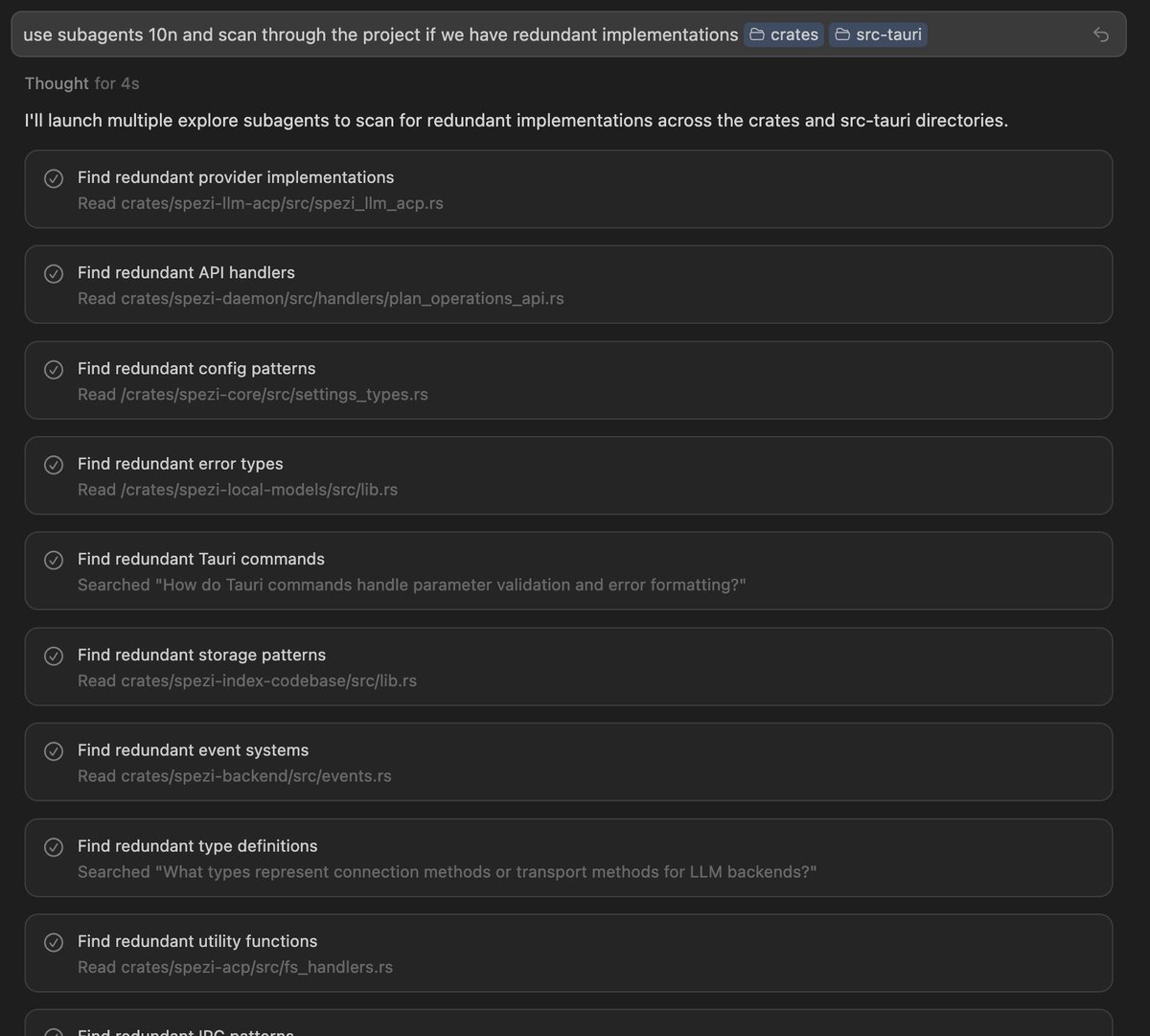 Subagent scan checklist