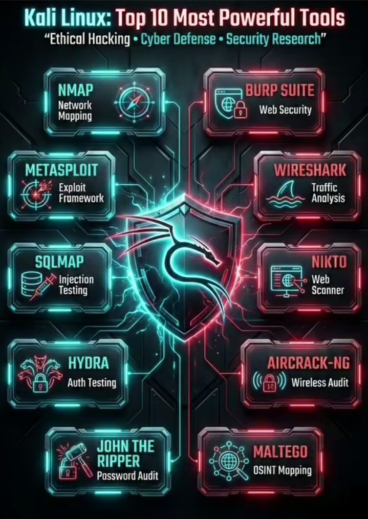 Kali linux : top 10 most powerful tools