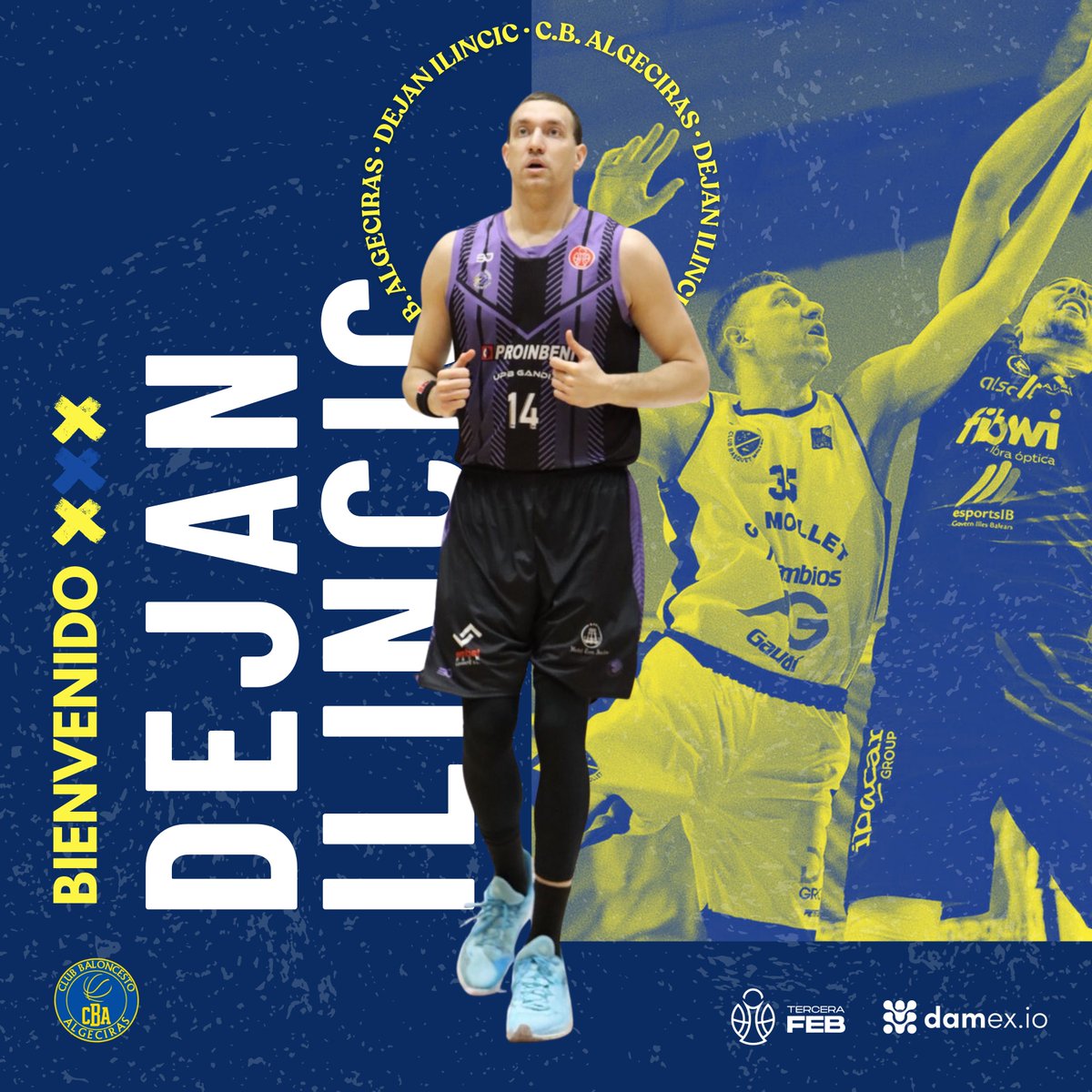 CB_Algeciras's tweet photo. 📍 𝐎𝐅𝐈𝐂𝐈𝐀𝐋 | El @CB_Algeciras ha cerrado un acuerdo con el pívot serbio Dejan Ilincic que refuerza al equipo de Miki Ortega.

👉 27 años de edad, 2.07 metros, llega procedente del UPB Gandía con el que ha promediado 7,1 puntos y 3,3 rebotes.

#DobrodošliDejan 🇷🇸 https://t.co/E58WSdOtov