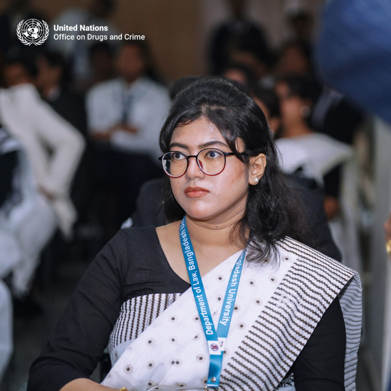 UNODC_OrgCrime's tweet photo. At Eastern University in Dhaka, a new generation of law students is stepping up to tackle human trafficking and migrant smuggling.

With @UNODC support, the university has launched a specialized Master programme.

So far, about 200 law graduates have completed it.