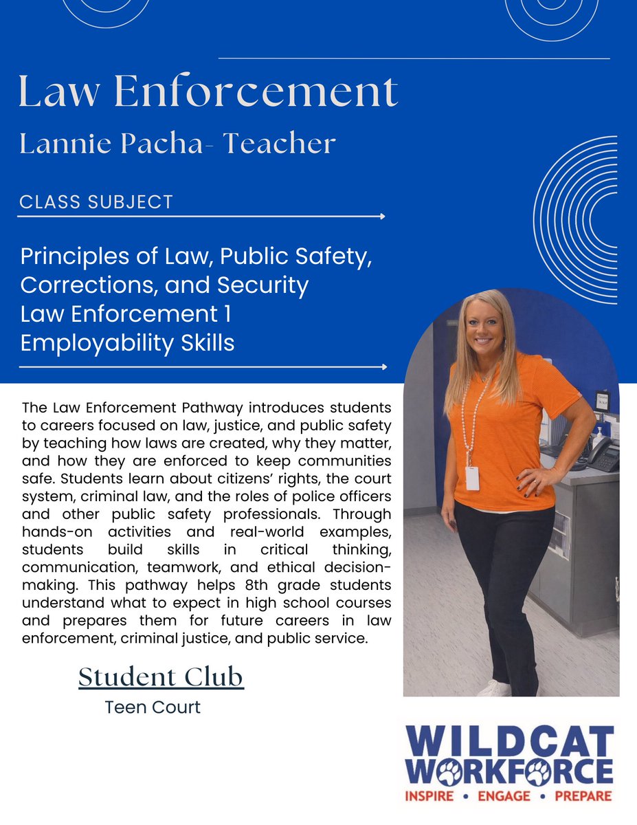 CTE_TISD's tweet photo. π CTE Month Spotlight πβ¨Recognizing Krystal Isby and Lannie Pacha for empowering students with real-world skills in law, justice, and public safety. Thank you for inspiring future professionals! π
#CTEMonth #LawEnforcement #ForensicLaw #WildcatWorkforce https://t.co/7TcJkY8WJg