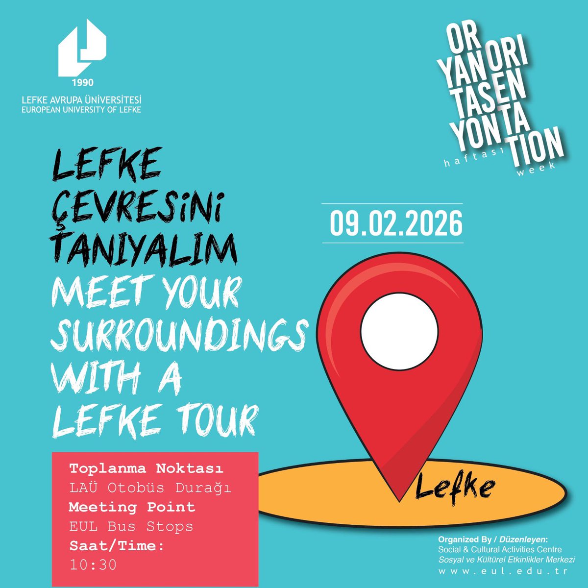 #Welcome / #Hoşgeldiniz

#Oryantasyon Programı / #Orientation Programme

5-9 February / Şubat 2026

#laü #europeanuniversityoflefke #lefkeavrupaüniversitesi #eul #bahar2026 #spring2026