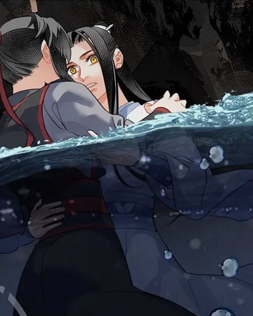 when they are in near death situation but wei wuxian’s fat ass still has to be shown