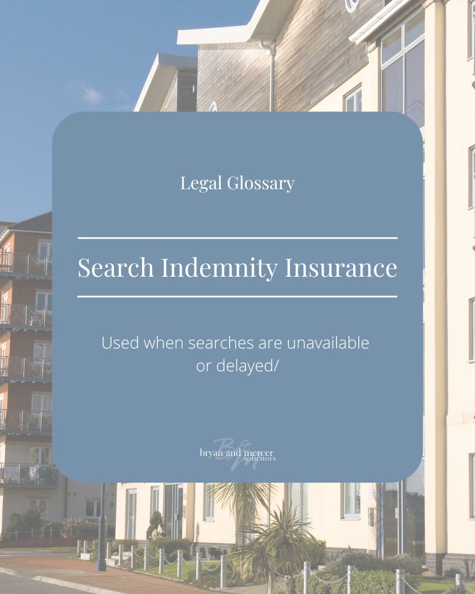 Search indemnity insurance may be used when property searches are delayed or unavailable. It provides financial protection and can help keep a transaction moving where appropriate.

#StAlbansSolicitors #StAlbansProperty #ConveyancingUK #HomeBuyingUK #PropertyLawUK