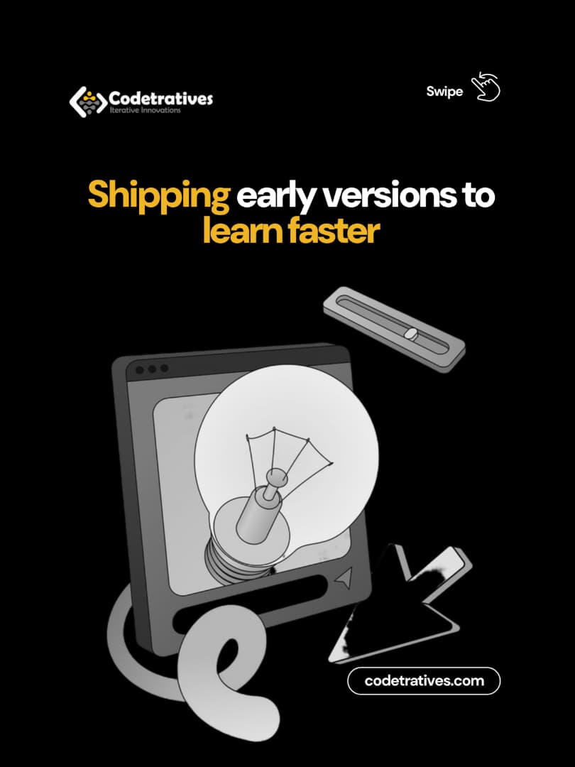 codetratives's tweet photo. One habit that saves teams months?
Shipping early versions and learning fast.
Iteration reduces risk, improves clarity, and leads to stronger products.
#TechTipTuesday #Codetratives #ProductDevelopment #IterateBetter https://t.co/HmeN6qEt4i