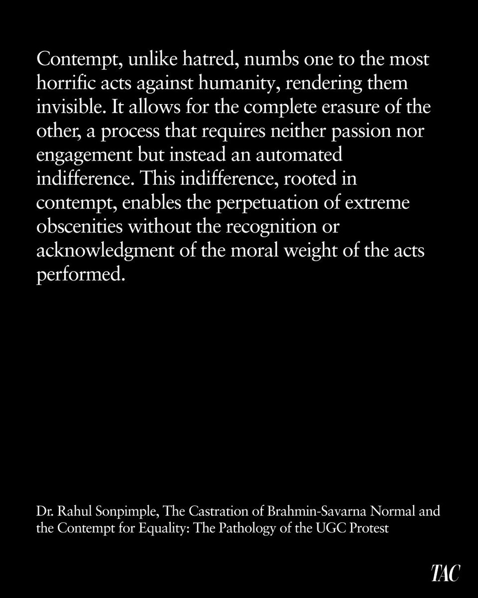 TheAmbedkarian's tweet photo. Read more:
https://t.co/2yvUUzq8Vx
#ambedkarianchronicle #institutionalcasteism #ugcreforms #savarnanormalcy #bahujanarchives #campuspolitics #socialjustice https://t.co/8ybURIJNJ0