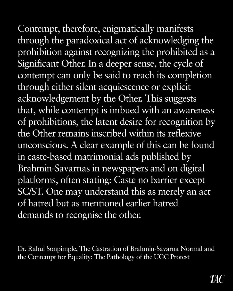 TheAmbedkarian's tweet photo. Read more:
https://t.co/2yvUUzq8Vx
#ambedkarianchronicle #institutionalcasteism #ugcreforms #savarnanormalcy #bahujanarchives #campuspolitics #socialjustice https://t.co/8ybURIJNJ0