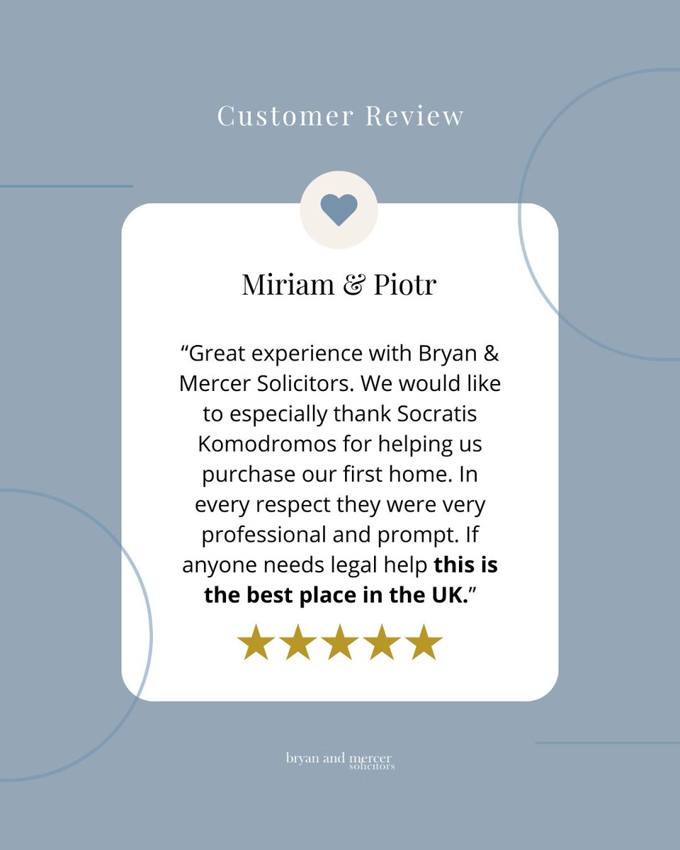 Thank you so much for the #googlereview!

If you are planning a property purchase or sale and would like to find out more about our services, please reach out to: enquiries@bryanandmercer.co.uk
⁠
#StAlbansSolicitors #StAlbansProperty #ConveyancingUK #HomeBuyingUK #PropertyLawUK