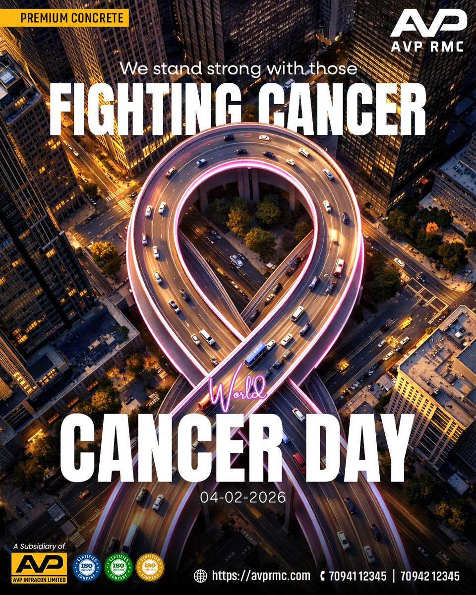 AvpRmc's tweet image. Strength isn’t just about what we build it’s about how we care.

AVP RMC joins Cancer Day in spreading awareness, support and compassion.

#AVPRMC #CancerDay #CompassionFirst #CareThatCounts #TogetherWeStand