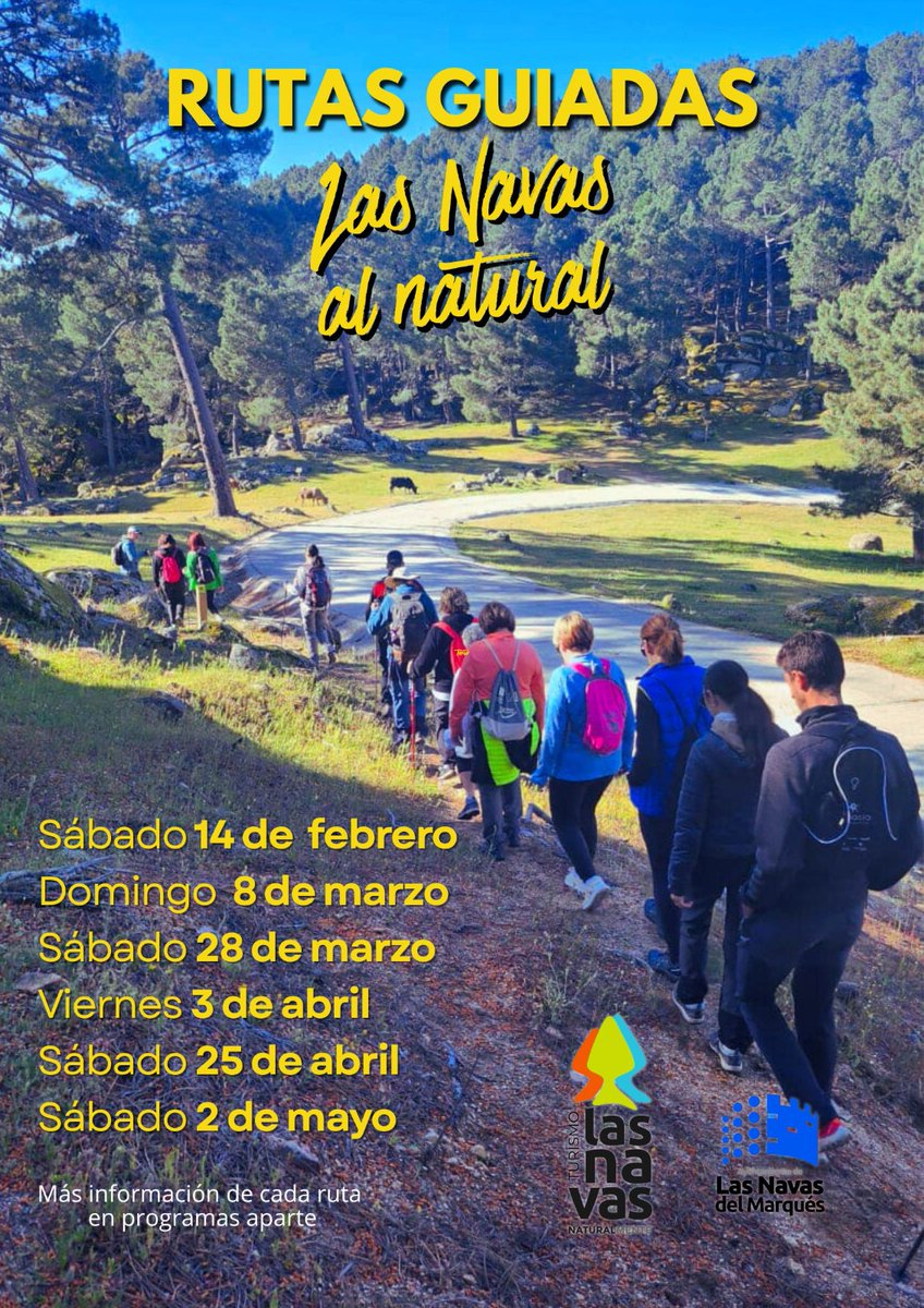 🌿✨ ¡Arrancamos temporada de rutas! ✨🌿
Las Navas Al Natural está de vuelta 💚 con senderismo guiado: secretos del campo, flora, fauna y rincones mágicos 🚶‍♂️🚶‍♀️📸🌼🌳
🗓️ Próximamente más detalles.
✨ ¡Toma nota, esto va a ser ÉPICO! ✨#lasnavasalnatural #rutasguiadas #senderismo